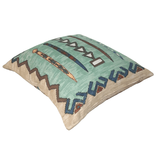 Funda cojín azteca verde 50 x 50 - 3