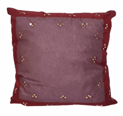 Cojines malvas con lentejuelas 40 x 40