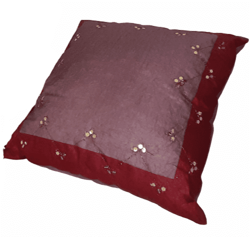 Cojines malvas con lentejuelas 40 x 40 - 2