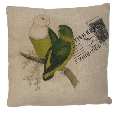 Cojines periquitos verdes 45 x 45