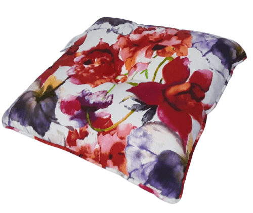 Cojines flores acuarela rojizas 40 x 40 - 1