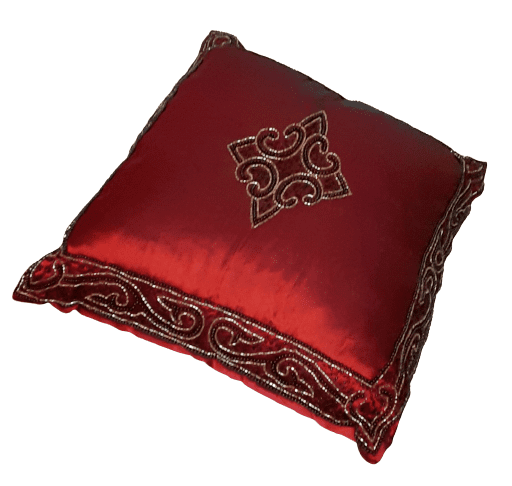 Cojines granate pedrería 40 x 40 - 1