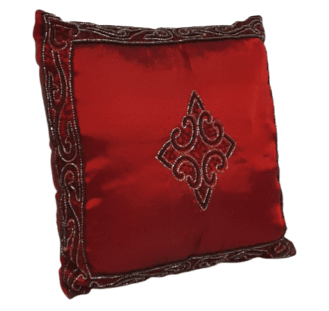 Cojines granate pedrería 40 x 40 - 2
