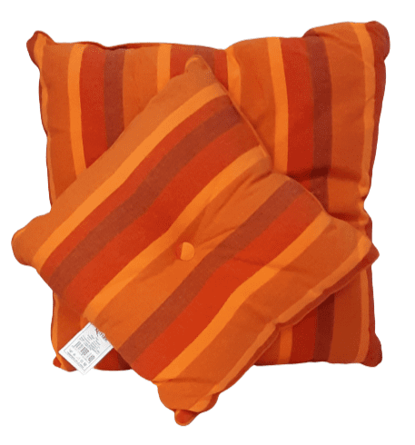 Cojín rayas naranjas 60 x 60