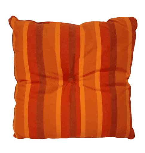 Cojín rayas naranjas 60 x 60 - 2