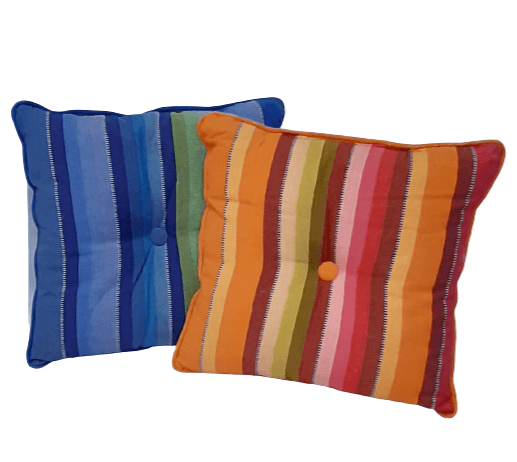 Cojines rayas azul 40 x 40