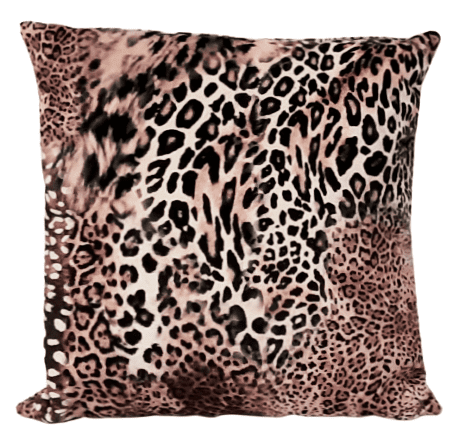 Cojín leopardo en terciopelo 45 x 45