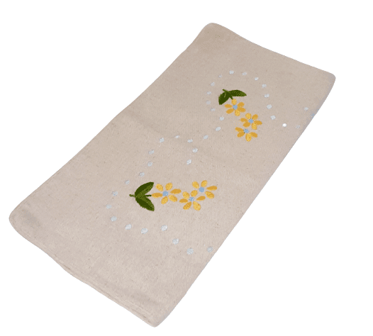 Funda cojín florecitas amarillas 50 x 50 - 1