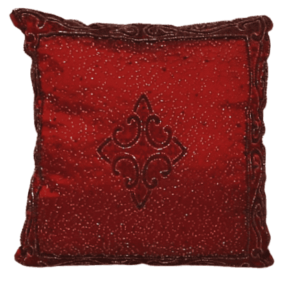 Cojines labrado piedras granate 40 x 40