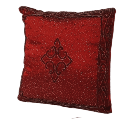 Cojines labrado piedras granate 40 x 40 - 1