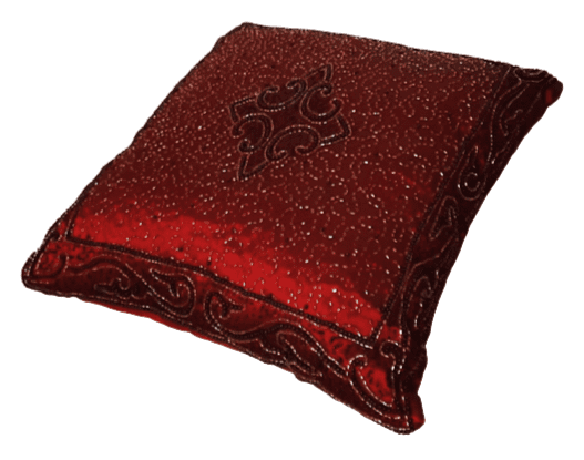 Cojines labrado piedras granate 40 x 40 - 2