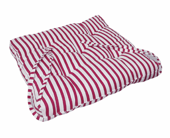 Cojines silla rayas frambuesa 40 x 40