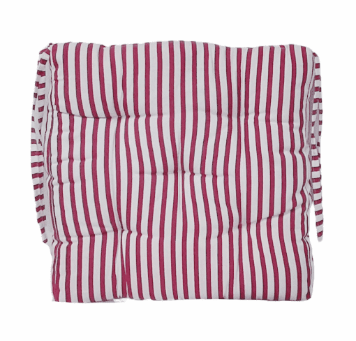 Cojines silla rayas frambuesa 40 x 40 - 1