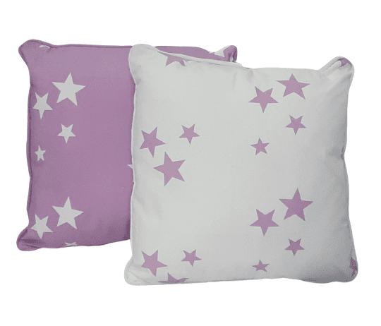 Cojines estrellas malvas 40 x 40