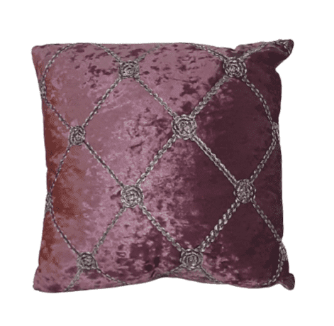 Cojines terciopelo malva plata - 2