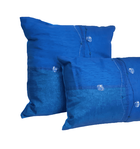 Cojines azul seda - 3
