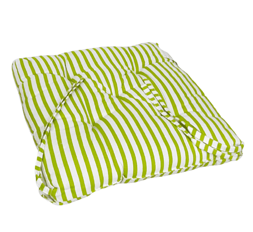 Cojines de silla rayas verdes 40 x 40