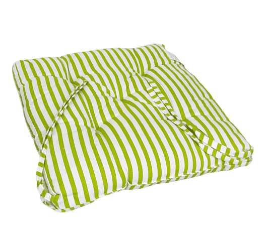 Cojines de silla rayas verdes 40 x 40 - 5