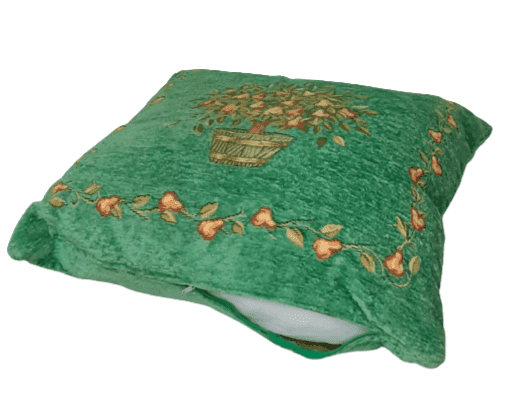 Cojines chenilla verde maceta 50 x 50 - 2