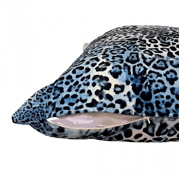 Cojín de leopardo azul 45 x 45 - 1