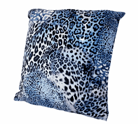 Cojín de leopardo azul 45 x 45 - 2