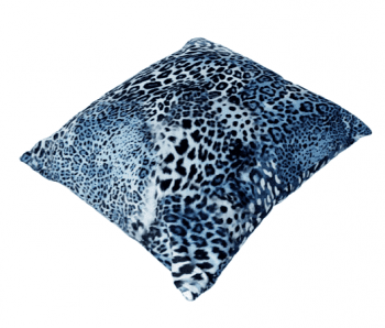Cojín de leopardo azul 45 x 45 - 3