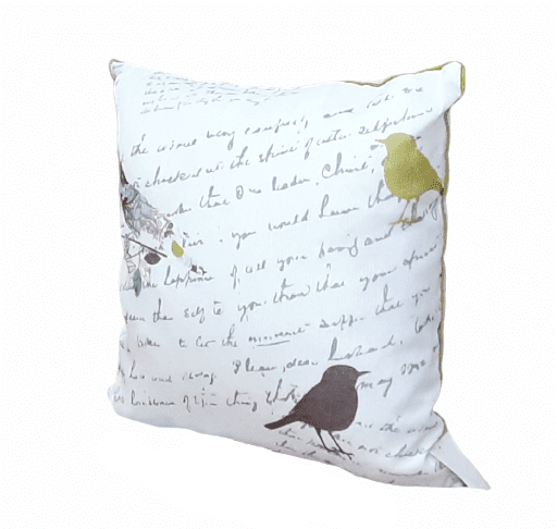 Cojín blanco letras grises 45 x 45 - 2