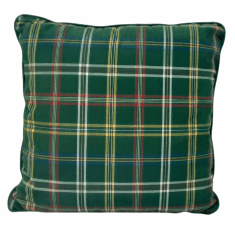 Fundas cojines cuadros verde