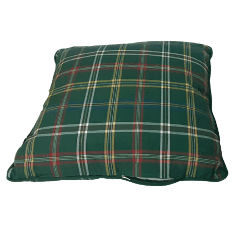 Fundas cojines cuadros verde - 1