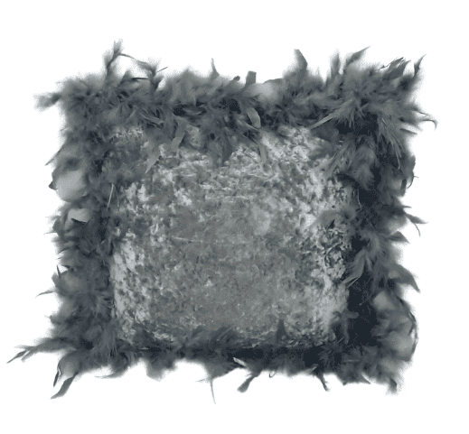 Cojines grises plumas 40 x 40