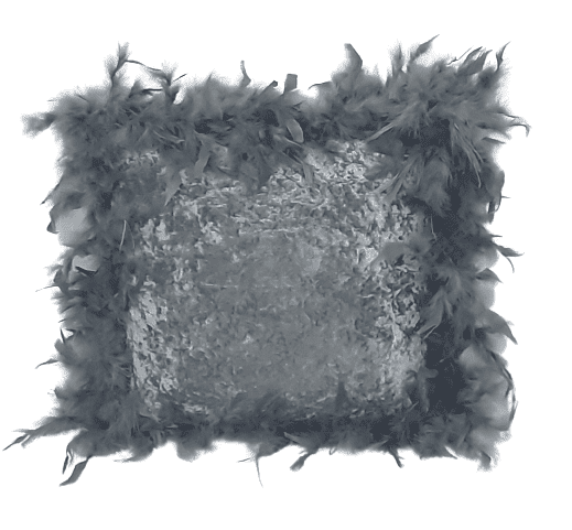 Cojines grises plumas 40 x 40 - 2