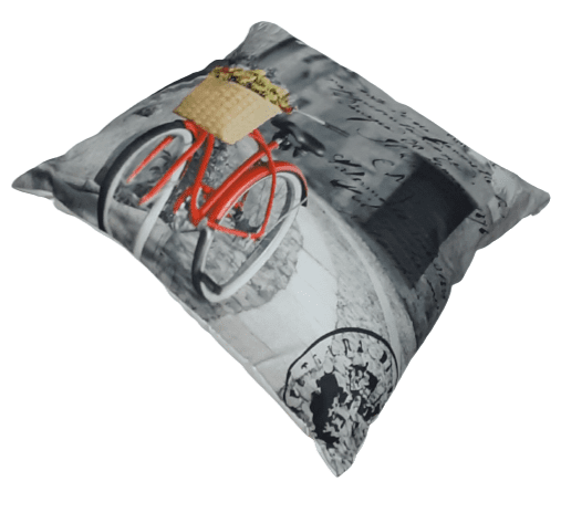 Cojín bicicleta naranja 45 x 45