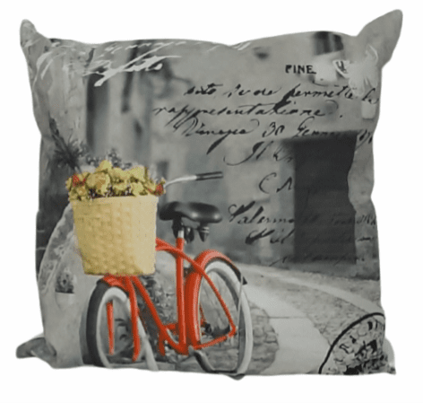 Cojín bicicleta naranja 45 x 45 - 1