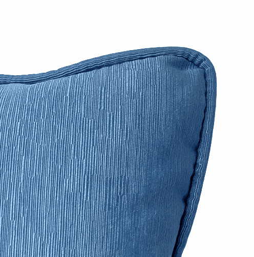 Cojines otomán azul con cordón 45 x 45 - 2