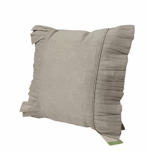 Cojines plisados color lino 40 x 40
