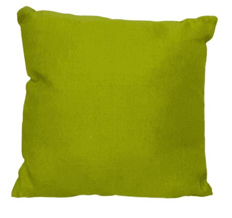 Funda cojín verde tela de saco 45 x 45 - 2