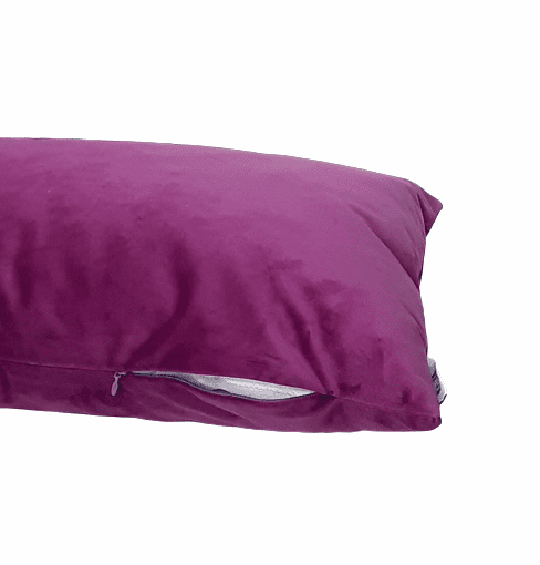 Funda cojín terciopelo morado 40 x 60 - 4