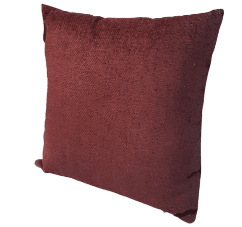 Funda cojín granate chenilla 45 x 45 - 1
