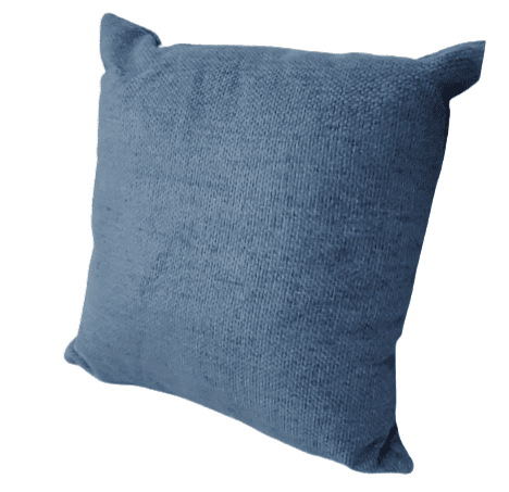 Funda cojín azul chenilla saco 45 x 45 - 1
