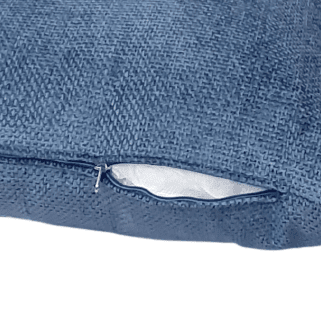 Funda cojín azul chenilla saco 45 x 45 - 2