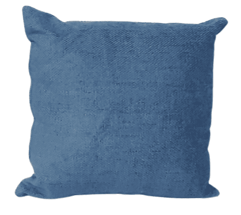 Funda cojín azul chenilla saco 45 x 45 - 3