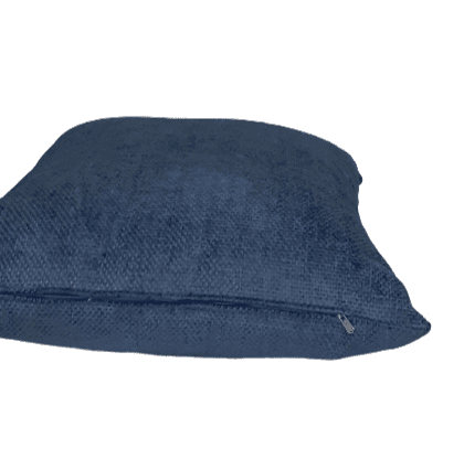 Funda cojín azul chenilla saco 45 x 45 - 4