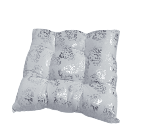 Cojines blancos y plata 40 x 40 - 1
