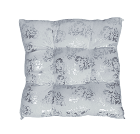 Cojines blancos y plata 40 x 40 - 2