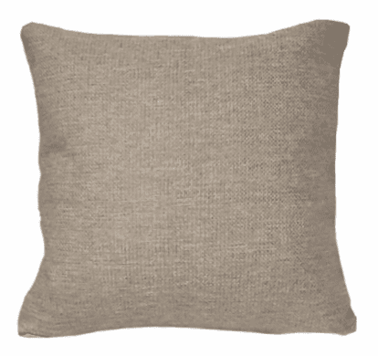 Funda de cojín de arpillera topo 50 x 50