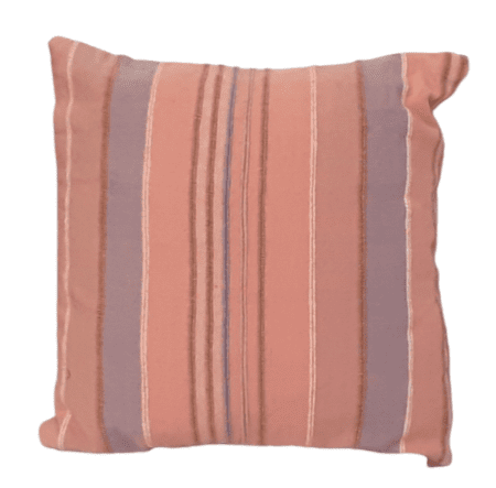 Funda de cojín rústica de rayas rosas