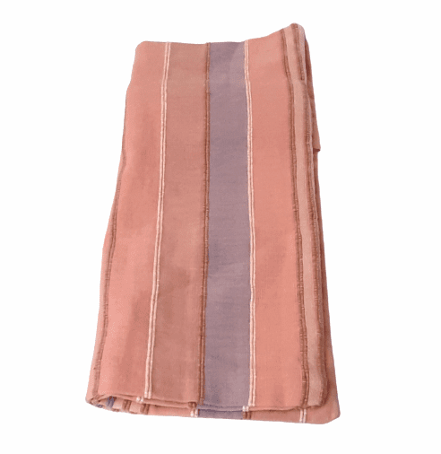 Funda de cojín rústica de rayas rosas - 3