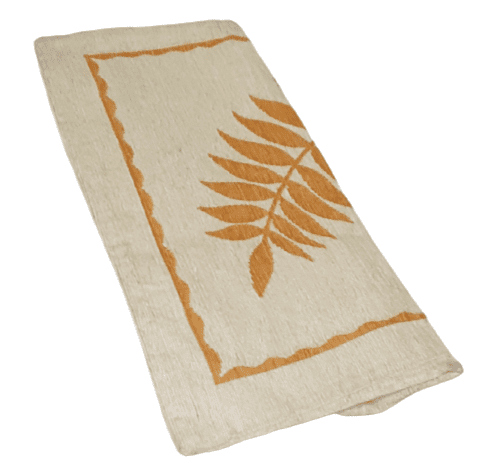 Funda cojines chenilla cruda hojas 50 x 50 - 3