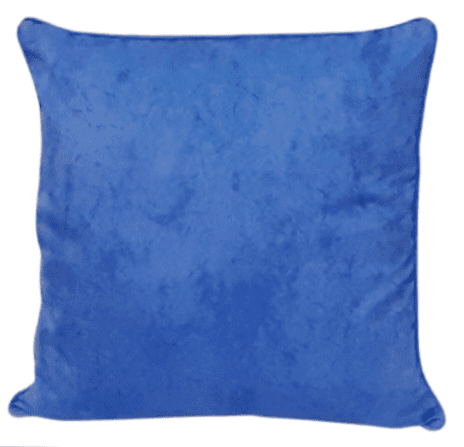 Funda de cojín azul mármol con cordón 45 x 45