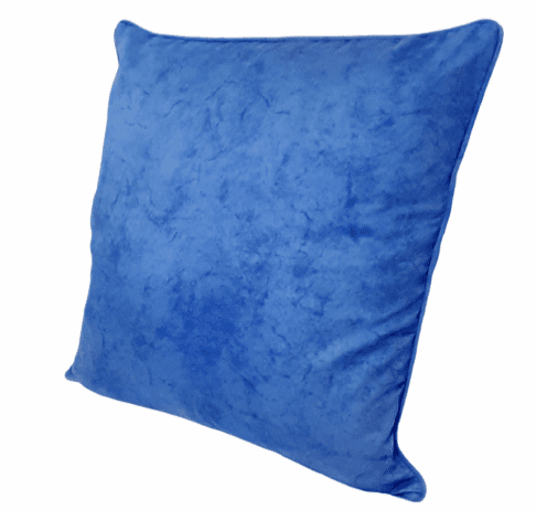 Funda de cojín azul mármol con cordón 45 x 45 - 2